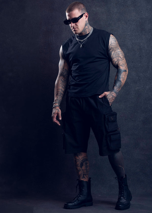 NØIRTEK Cargo Shorts – Black