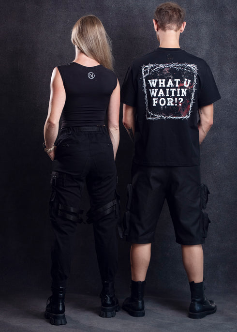 REGULAR T-SHIRT – GOLPE × NØIRTEK „WHAT U WAITIN FOR!?”