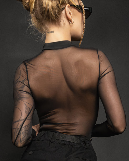 NØIRTEK – “VEILED SIN” Mesh Bodysuit