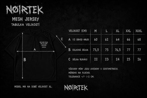 ONE MORE TRACK AND I GO HOME (NEVER). NØIRTEK MESH JERSEY