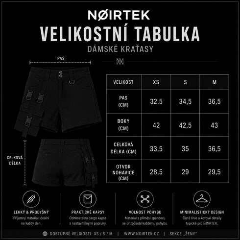 NØIRTEK Women’s Cargo Shorts – Black
