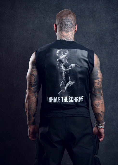 MEN’S CROP TOP – INHALE THE SCHRANZ
