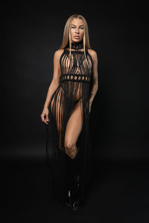 NØIRTEK Fringe Goddess Dress — Rave Edition