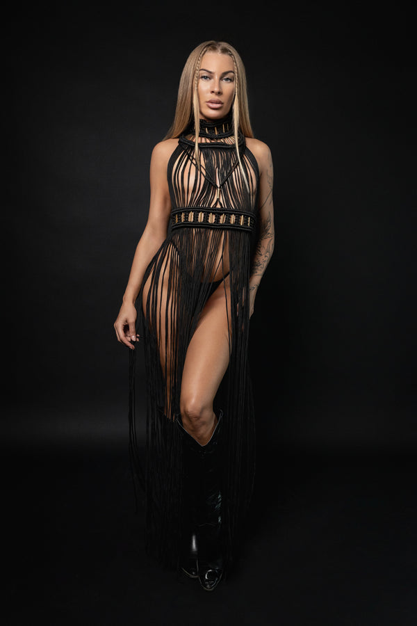 NØIRTEK Fringe Goddess Dress — Rave Edition