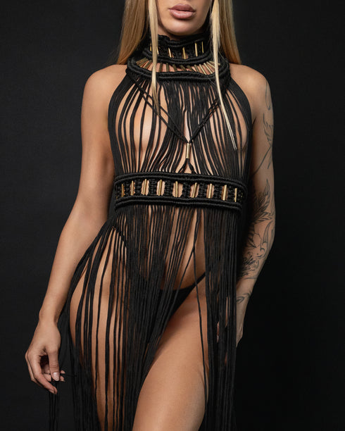 NØIRTEK Fringe Goddess Dress — Rave Edition