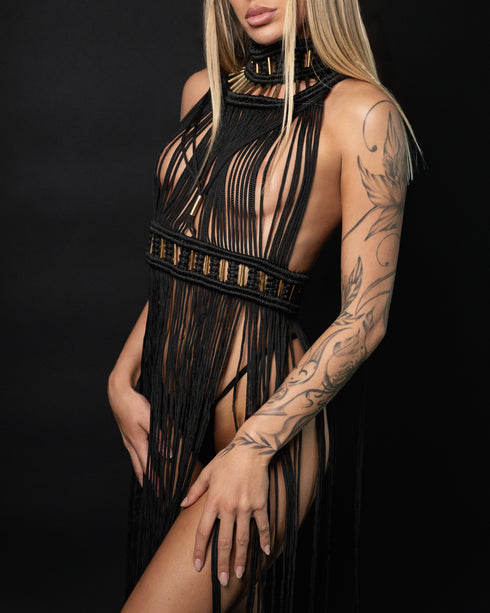 NØIRTEK Fringe Goddess Dress — Rave Edition